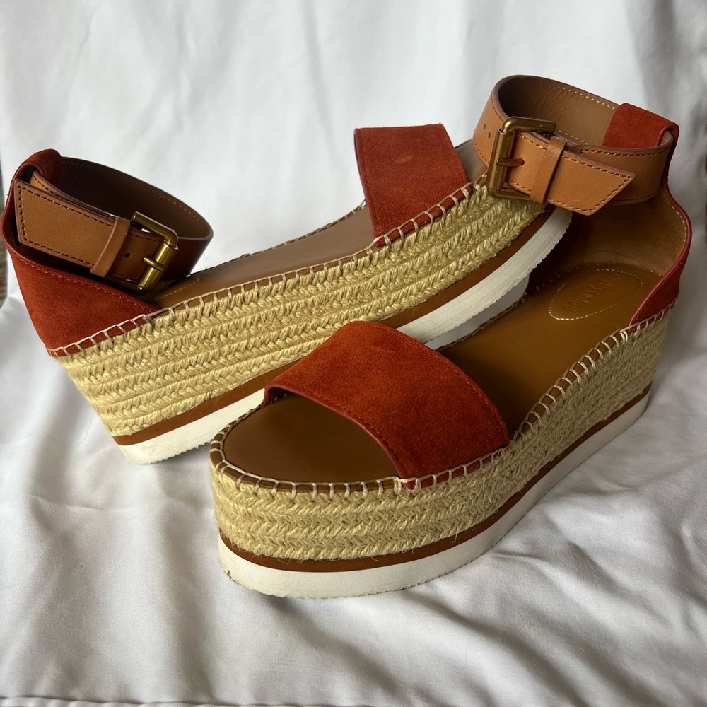 See by Chloé wedge sandals • WORN ONCE! • LIKE NEW!  • SMOKE FREE HOME •